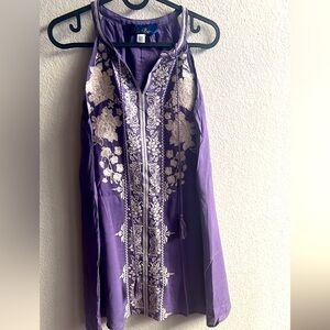 Purple/ Lavender embroidery mini dress from a local boutique